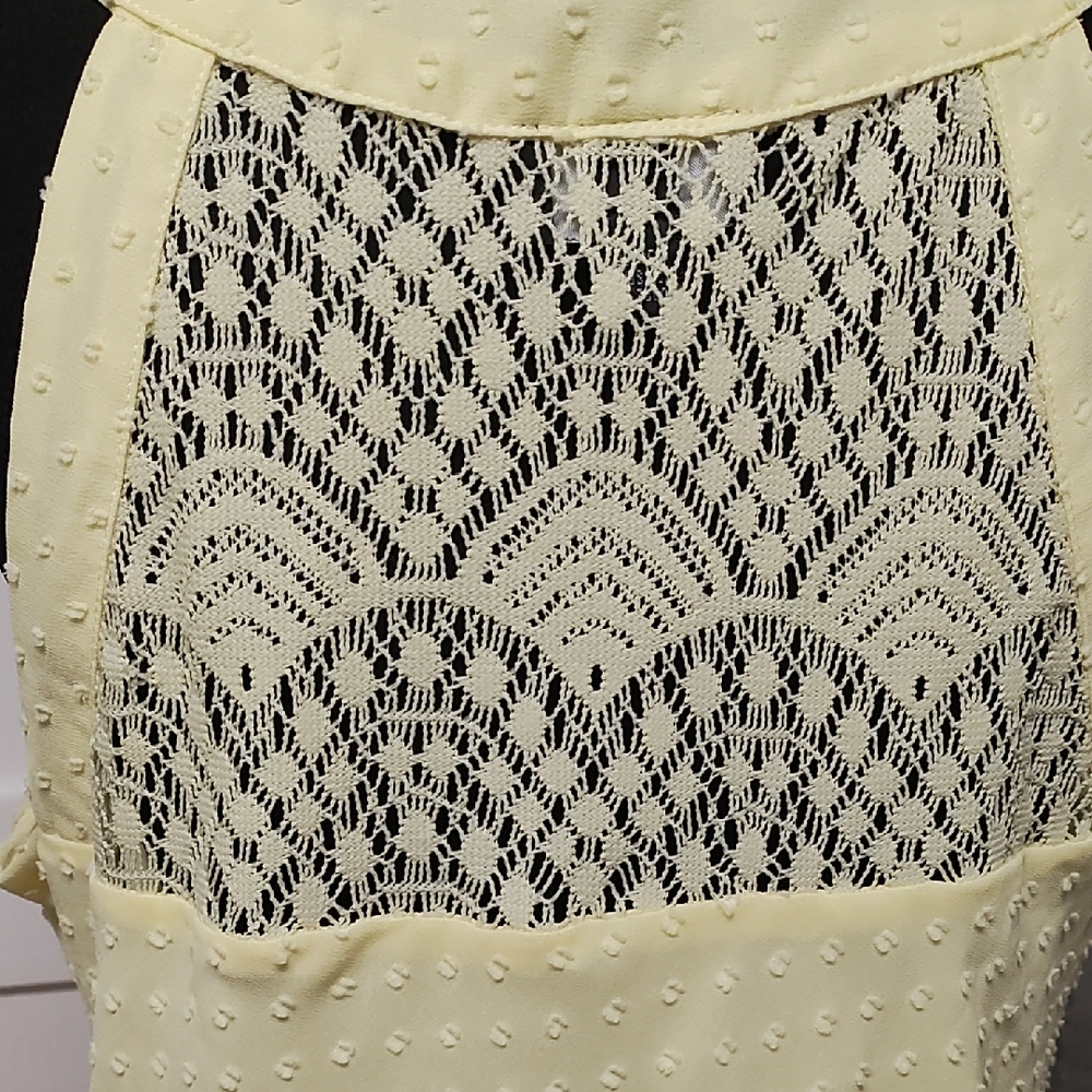 Iz Byer Light Yellow Ruffle Tank Top - Picture 4 of 4